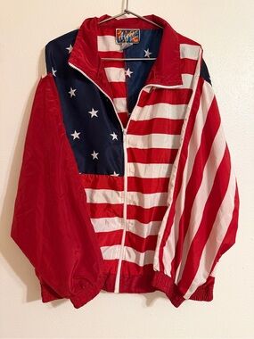 Vintage Argee American Flag jacket size XL